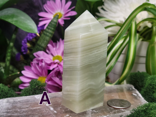 Banded Green Onyx Towers