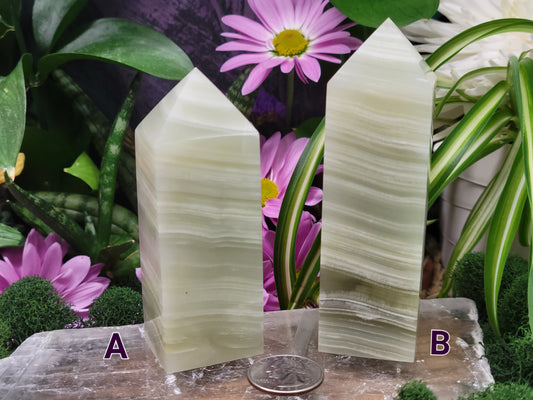 Banded Green Onyx Towers