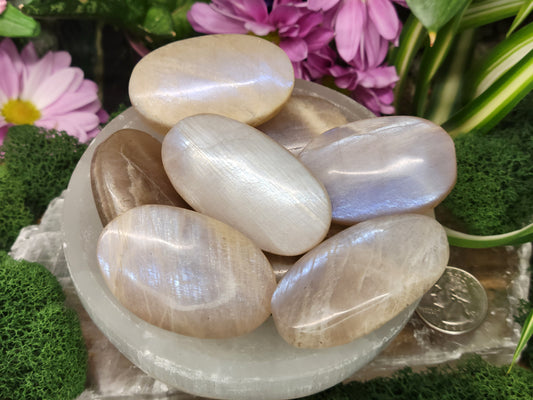 Moonstone Palm Stones