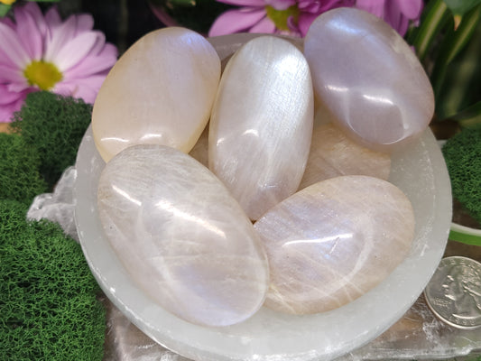 Moonstone Palm Stones