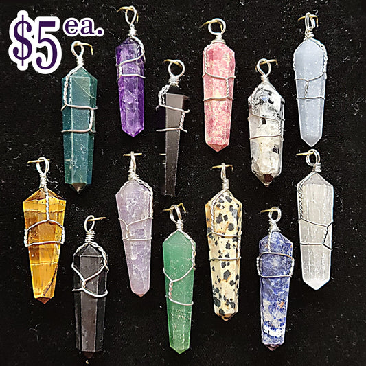 Wire Wrapped Point Pendant