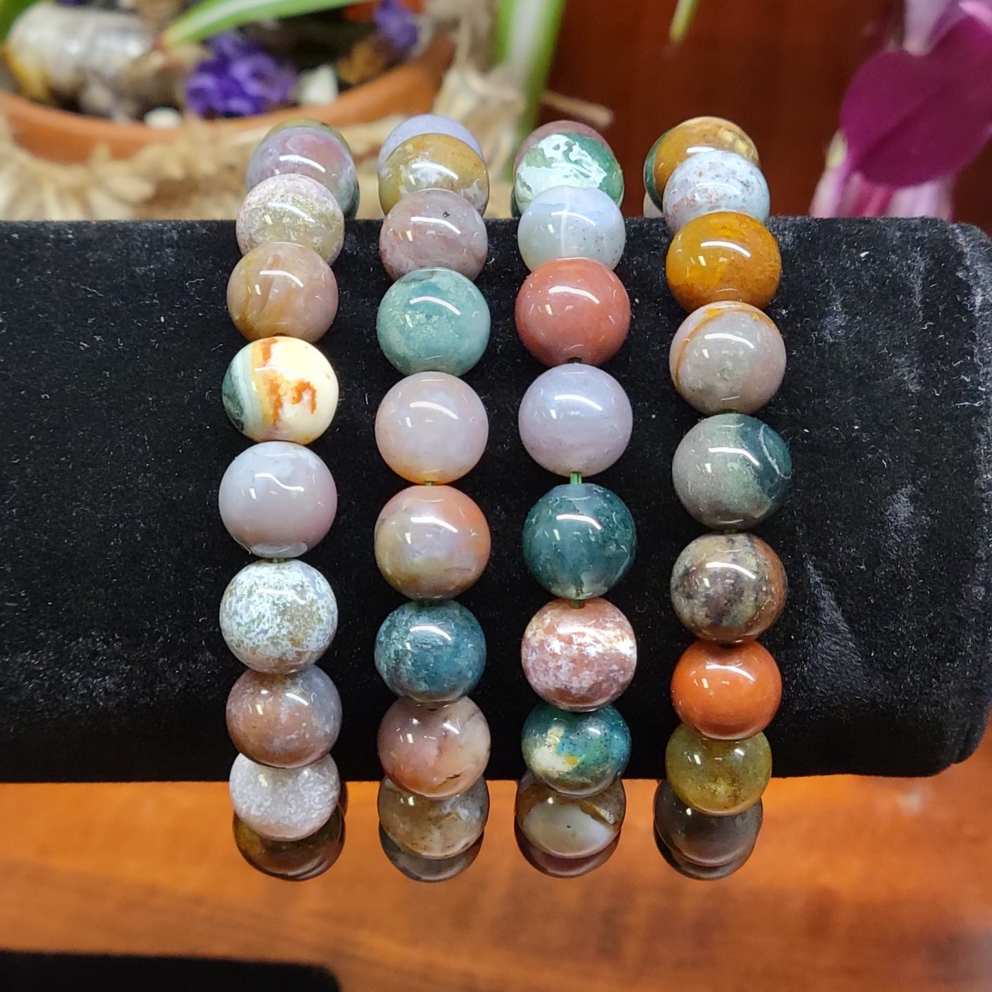 Ocean Jasper Stretch Bead Bracelet
