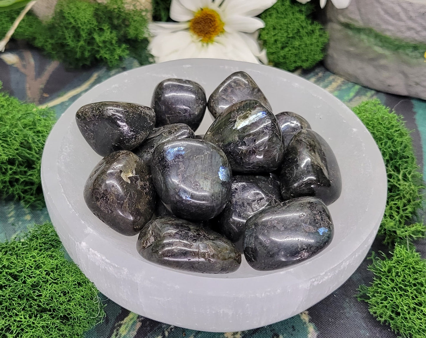 Larvikite Tumble - Rock Bottom Jewelry & Engraving