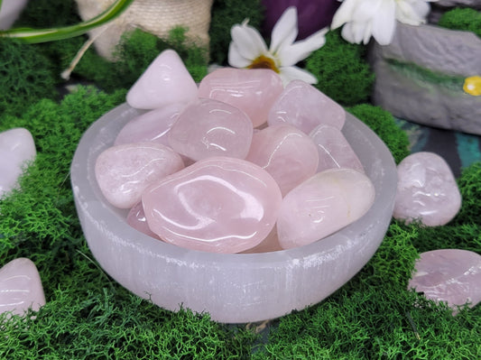 Rose Quartz Tumble - Rock Bottom Jewelry & Engraving
