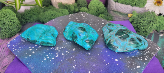 Chrysocolla and Malachite Freeforms - Rock Bottom Jewelry & Engraving