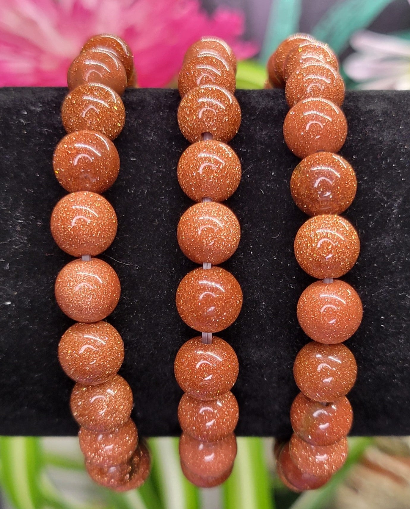 Goldstone Stretch Bead Bracelets - Rock Bottom Jewelry & Engraving