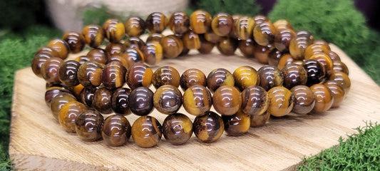 Tiger's Eye Stretch Bead Bracelets - Rock Bottom Jewelry & Engraving