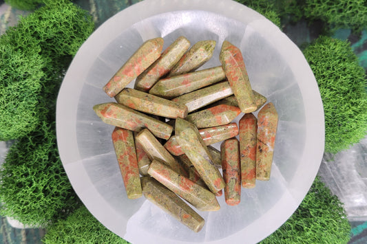 Unakite Points - Rock Bottom Jewelry & Engraving