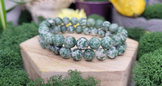 Tree Agate Stretch Bead Bracelets - Rock Bottom Jewelry & Engraving
