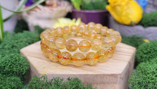 Citrine Stretch Bead Bracelets - Rock Bottom Jewelry & Engraving