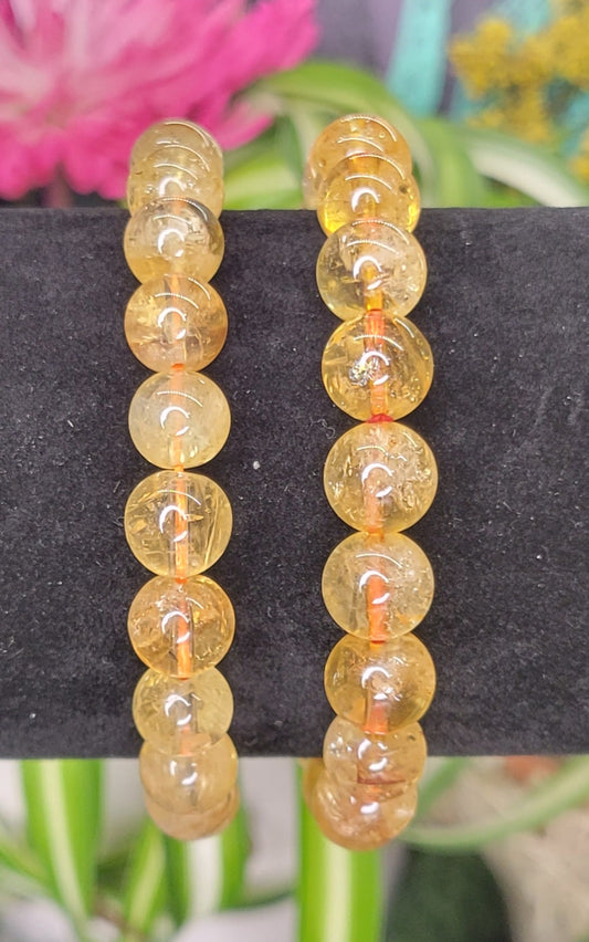 Citrine Stretch Bead Bracelets - Rock Bottom Jewelry & Engraving