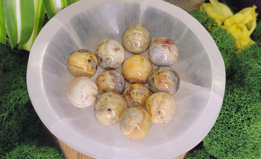 Crazy Lace Agate Mini Spheres - Rock Bottom Jewelry & Engraving