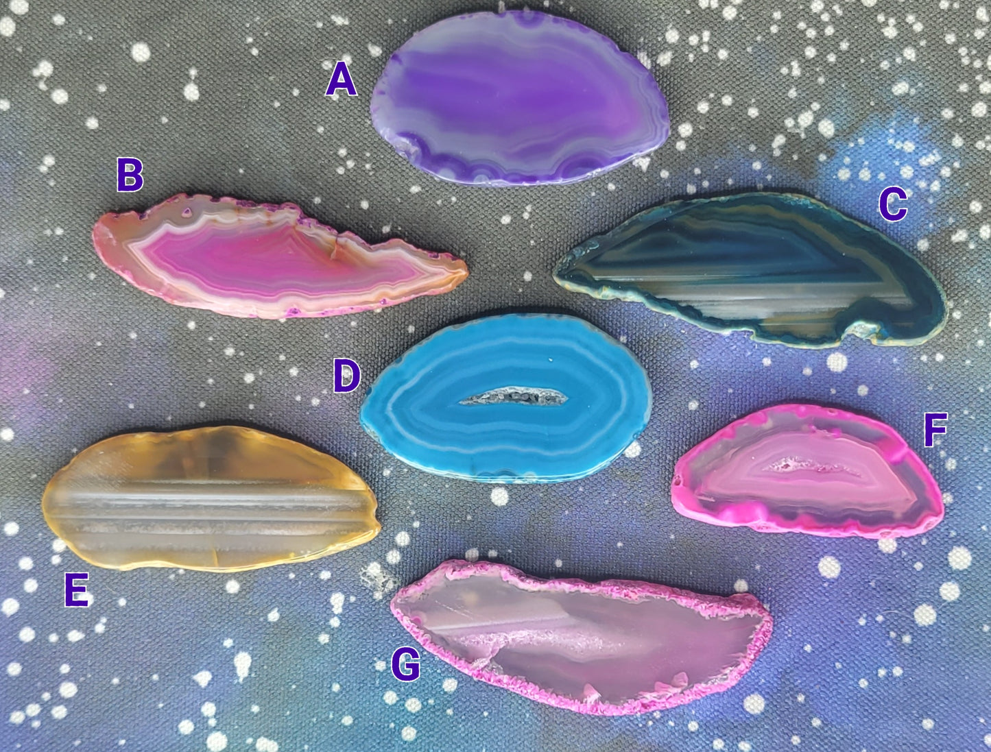 Dyed Agate Slices - Rock Bottom Jewelry & Engraving