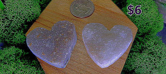 Quartz Cluster Hearts - Rock Bottom Jewelry & Engraving