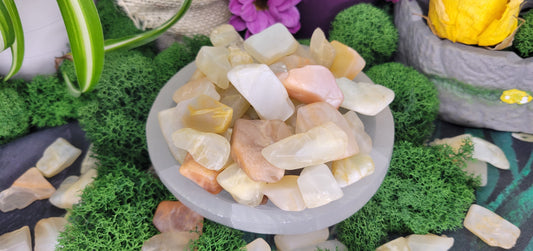 Mixed Moonstone Rough Tumble - Rock Bottom Jewelry & Engraving