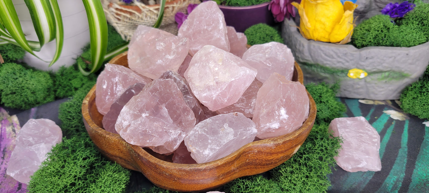 Raw Rose Quartz - Rock Bottom Jewelry & Engraving