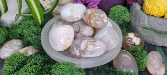 Flower Agate Tumble - Rock Bottom Jewelry & Engraving