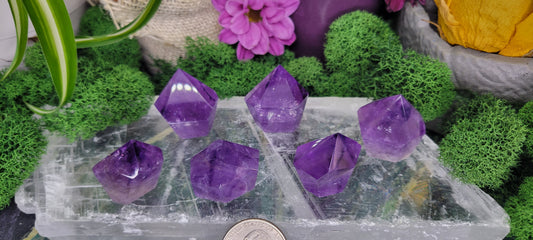 Small Amethyst Cupcake Points - Rock Bottom Jewelry & Engraving
