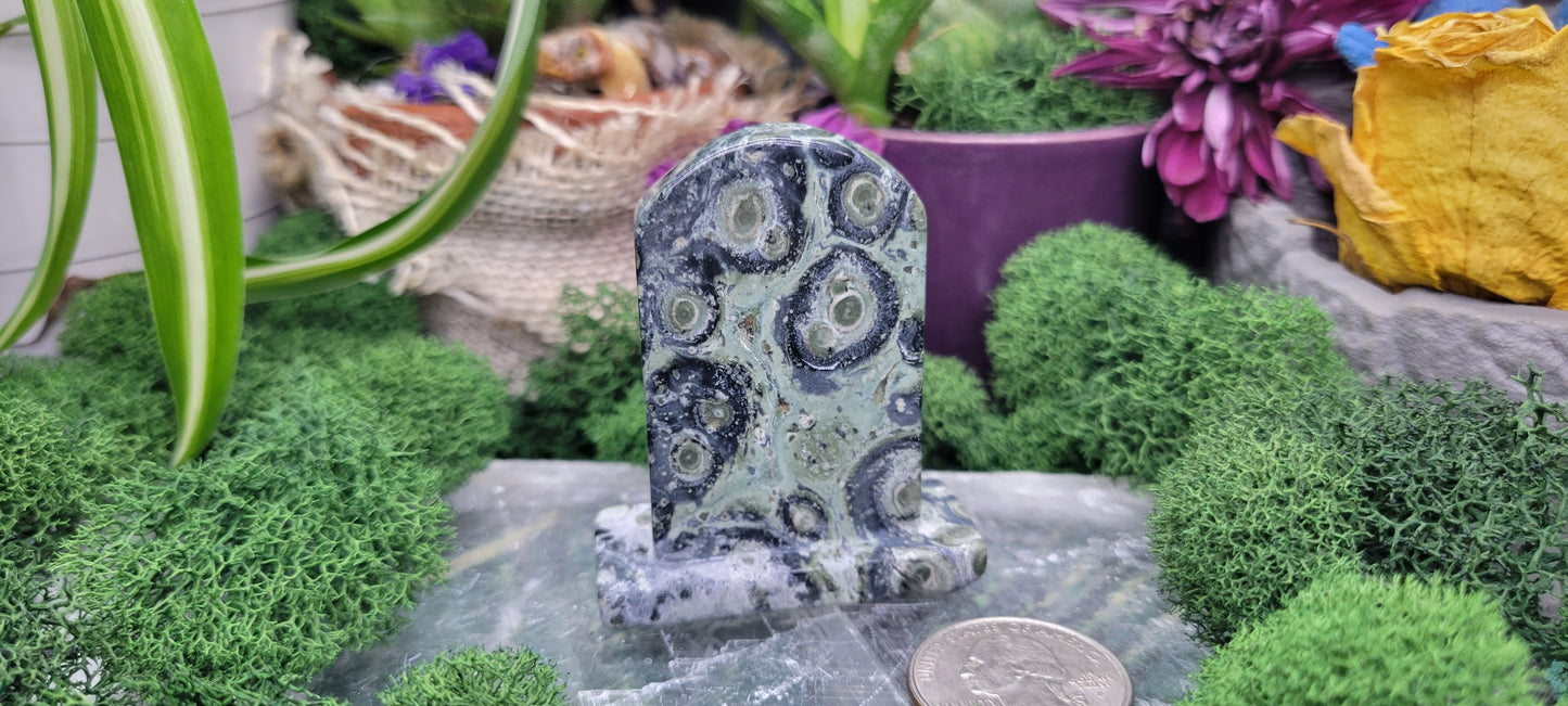 Kambaba Jasper Tombstone Carvings - Rock Bottom Jewelry & Engraving