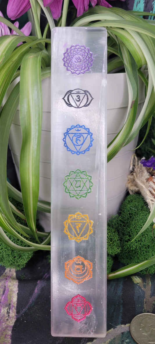 Selenite Chakra Plate