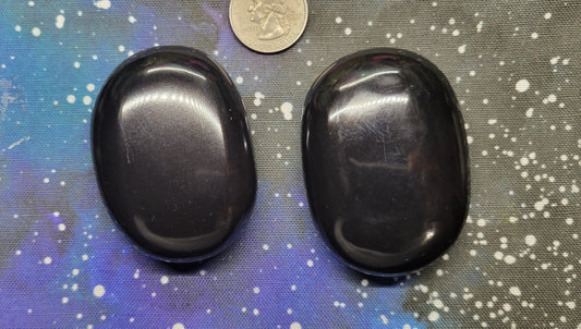 Black Onyx Palm Stones - Rock Bottom Jewelry & Engraving