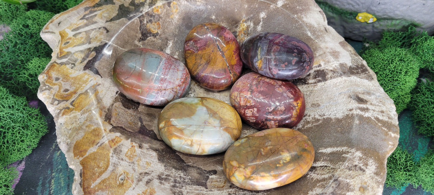 Small Neptune Jasper Palm Stones - Rock Bottom Jewelry & Engraving