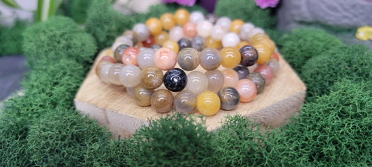 Mixed Agate Stretch Bead Bracelets - Rock Bottom Jewelry & Engraving