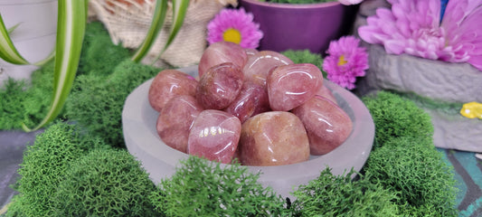 Strawberry Quartz Tumble - Rock Bottom Jewelry & Engraving