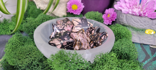 Small Rhodonite Stars - Rock Bottom Jewelry & Engraving