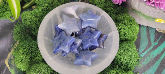 Small Blue Aventurine Stars - Rock Bottom Jewelry & Engraving