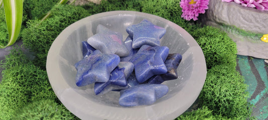 Small Blue Aventurine Stars - Rock Bottom Jewelry & Engraving