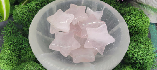 Small Rose Quartz Stars - Rock Bottom Jewelry & Engraving