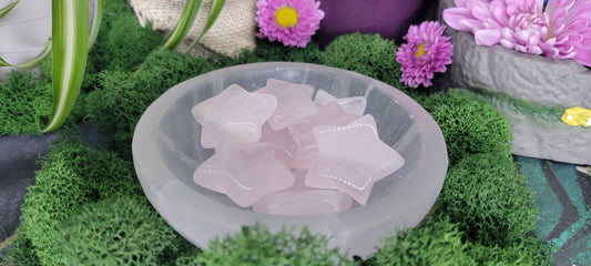 Small Rose Quartz Stars - Rock Bottom Jewelry & Engraving