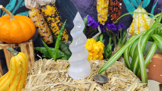 Small Selenite Spiral - Rock Bottom Jewelry & Engraving
