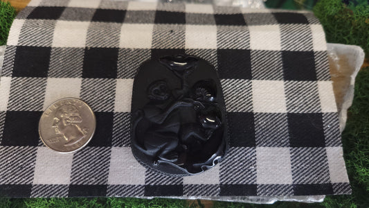 Monkey Obsidian Pendant