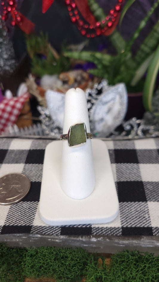Moldavite ring - size 6