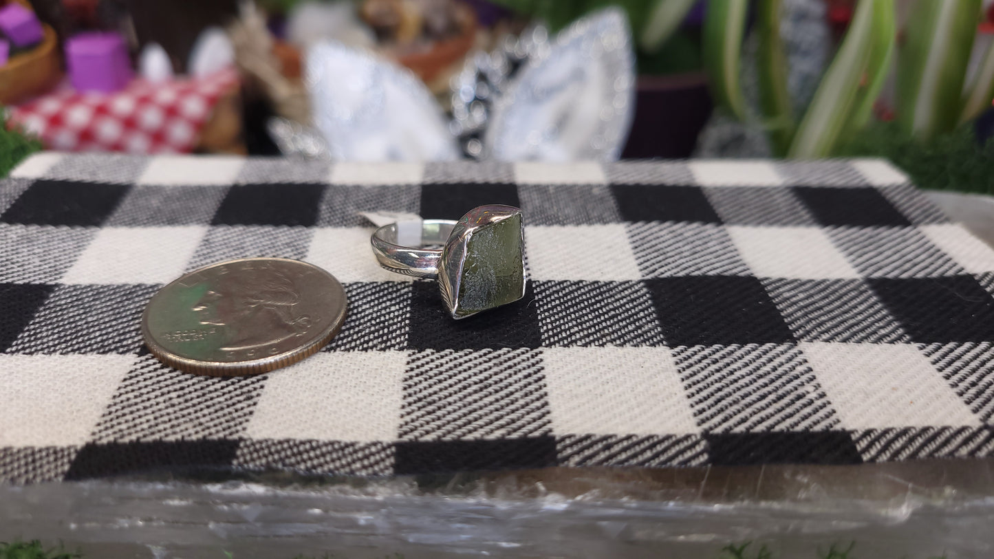 Moldavite ring - size 6