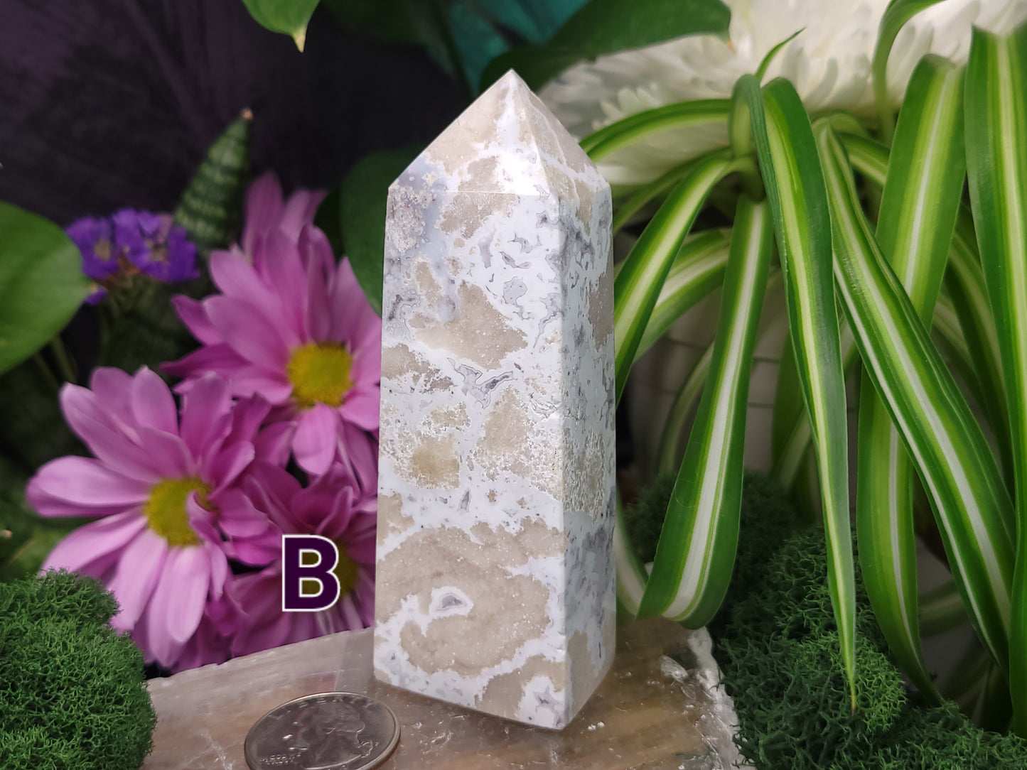 Blue Flower Agate Towers