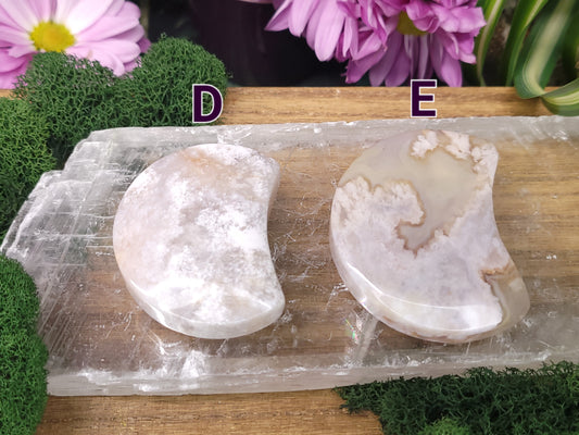 Flower Agate Moons