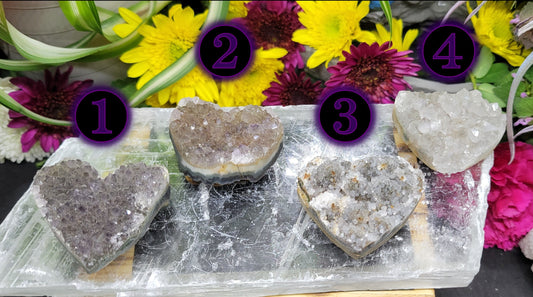 Amethyst Cluster Hearts - Rock Bottom Jewelry & Engraving