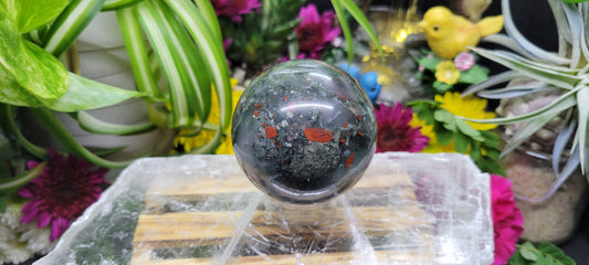 African Bloodstone Sphere - Rock Bottom Jewelry & Engraving