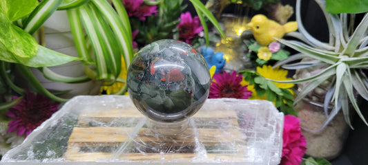 African Bloodstone Sphere - Rock Bottom Jewelry & Engraving