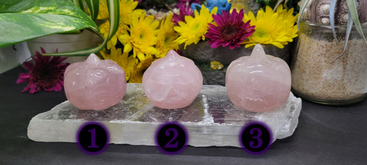 Rose Quartz Pumpkins - Rock Bottom Jewelry & Engraving