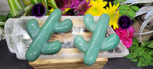 Green Aventurine Cactus - Rock Bottom Jewelry & Engraving