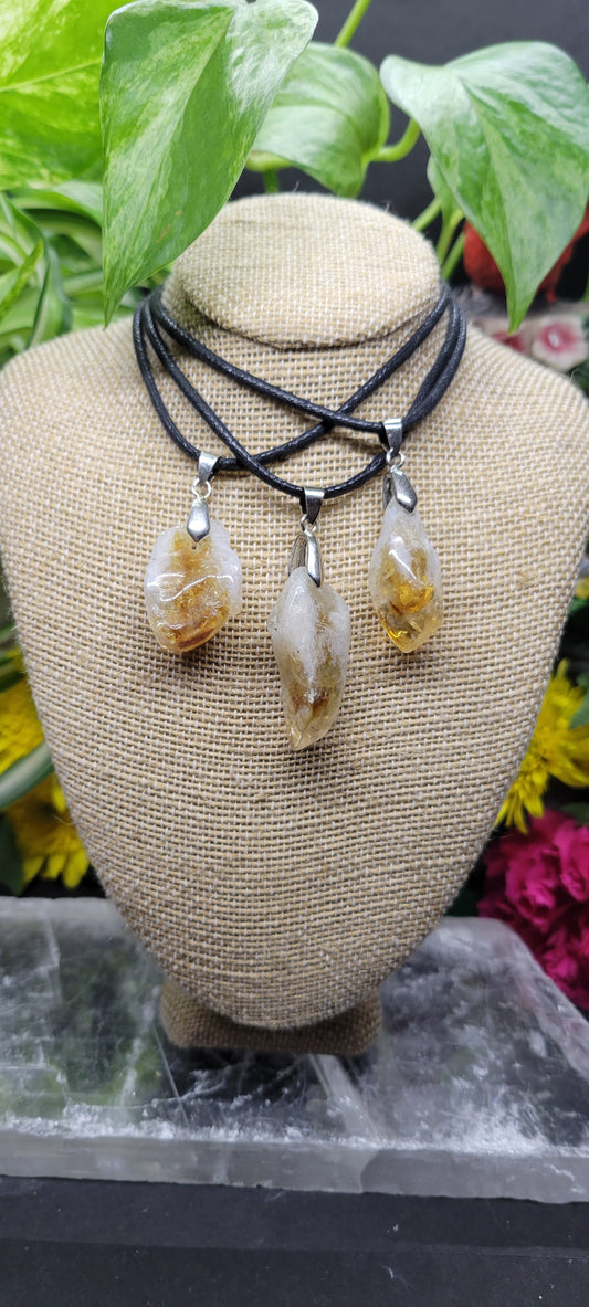 Citrine Point Necklace - Rock Bottom Jewelry & Engraving