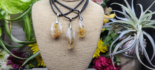Citrine Point Necklace - Rock Bottom Jewelry & Engraving