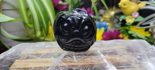 Obsidian Pumpkins - Rock Bottom Jewelry & Engraving