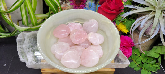 Rose Quartz Hearts - Rock Bottom Jewelry & Engraving