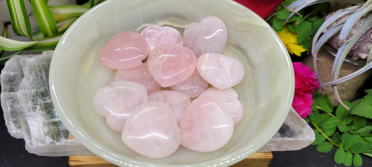 Rose Quartz Hearts - Rock Bottom Jewelry & Engraving