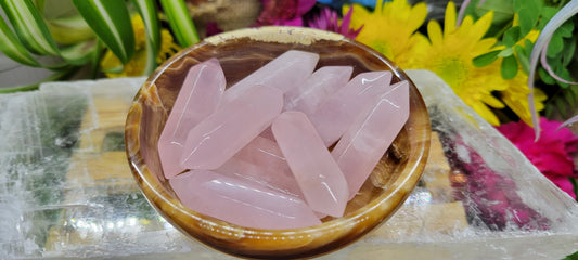 Rose Quarts DT Points - Rock Bottom Jewelry & Engraving